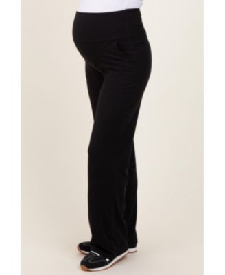 Maternity Black Straight Leg Yoga Pants