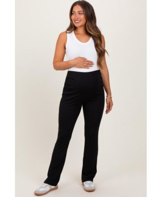 Maternity Black High Waist Kick Flare Pants
