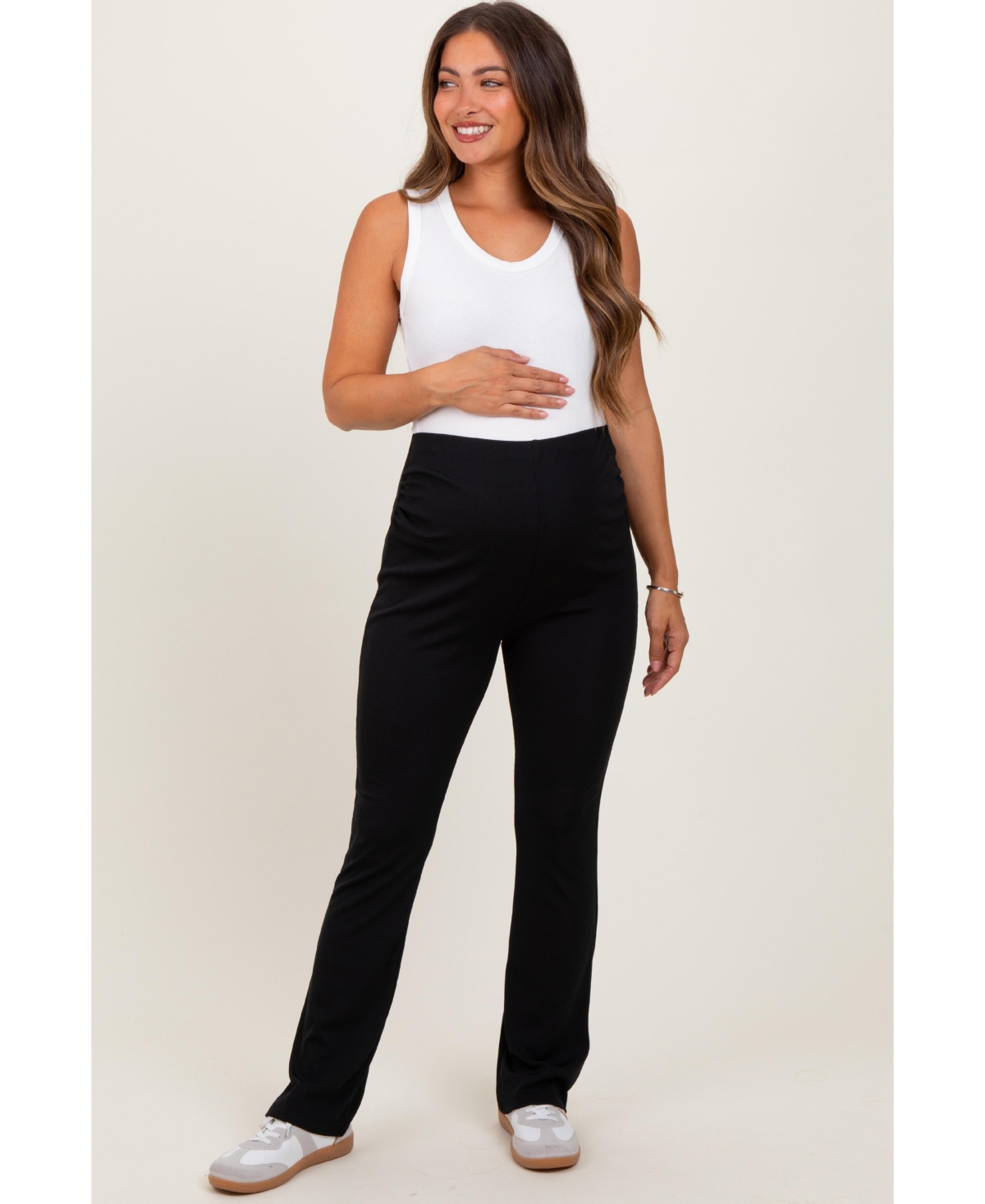 Pinkblush Maternity Black High Waist Kick Flare Pants