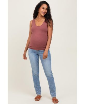 Maternity Light Blue Vintage Wash Skinny Jeans
