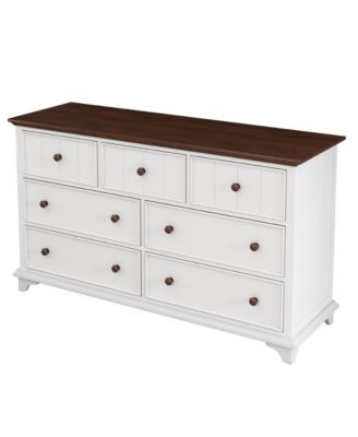 Wooden Storage Cabinet with 7-Drawer Dresser