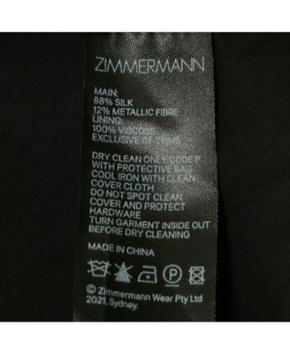 Women's Black Fil Coupe Silk Wrap Midi Dress