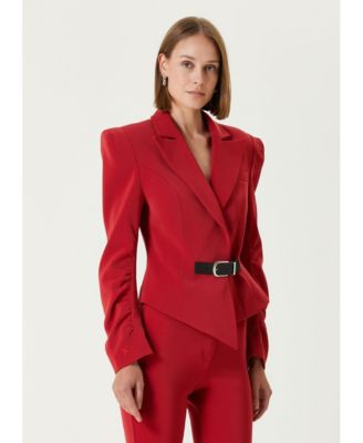 Women's Wool-Blend Fitted Blazer