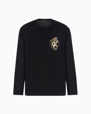 Men's Cotton Graphic Long-Sleeve T-Shirt