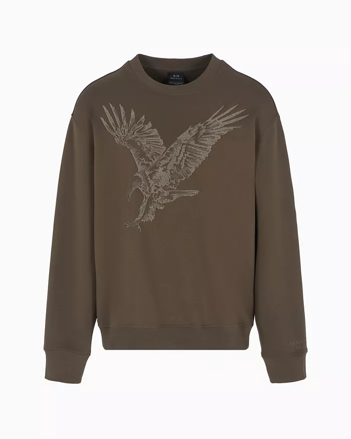 Men's Regular-Fit Eagle Logo Embroidered Sweatshirt - thumbnail 3