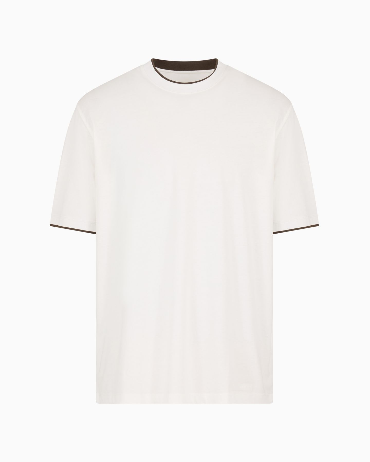 Мужская футболка A|X Armani Exchange A X Regular-Fit Layered-Look, цвет: Молочный белый — фото 3