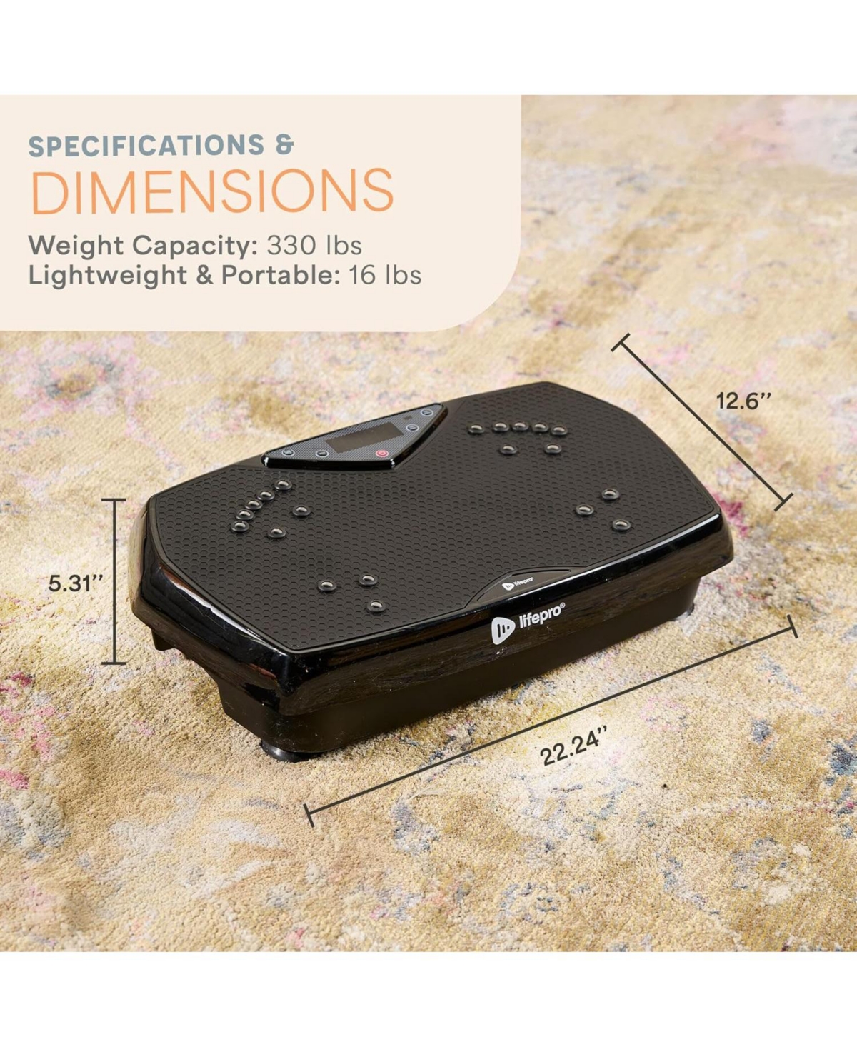 LifePro Vibration Plate with Magnetic Acupoints – Full Body Workout & Lymphatic Drainage Machine