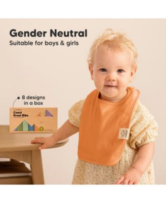 8-Pack Coast Baby Bibs for Boy, Girl, Drool Bibs, Baby Bib for Girls, Boys