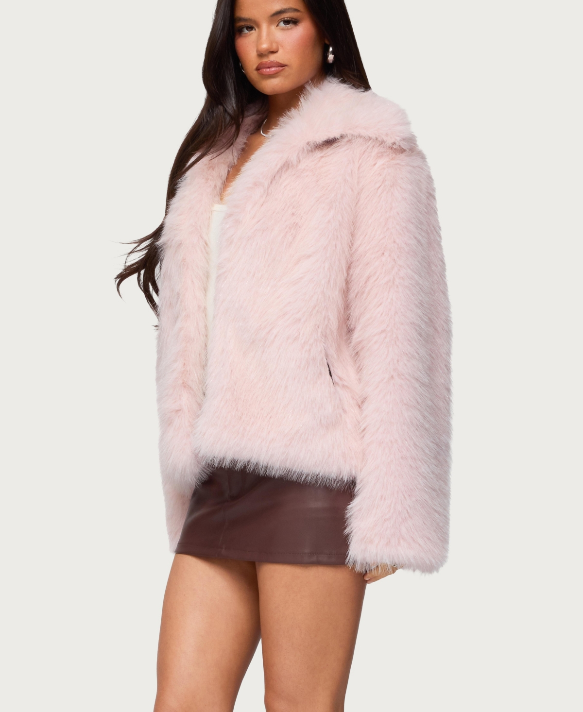 Edikted Women's Noelle Oversized Faux Fur Jacket