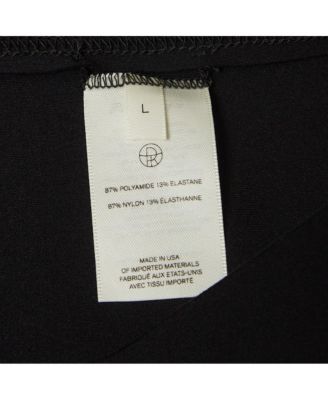 Women's Black Jersey V-Neck Mini Dress