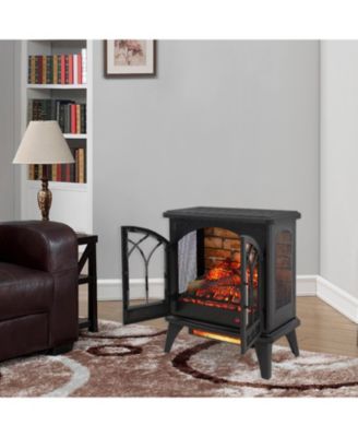 24 inch 3D Flame Electric Infrared Quartz Fireplace Stove with remote control