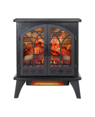 24 inch 3D Flame Electric Infrared Quartz Fireplace Stove with remote control