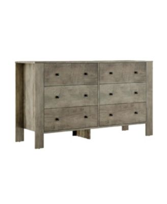 6 Drawer Dresser for Bedroom, Modern Wide Dresser Organizer with Storage Drawers