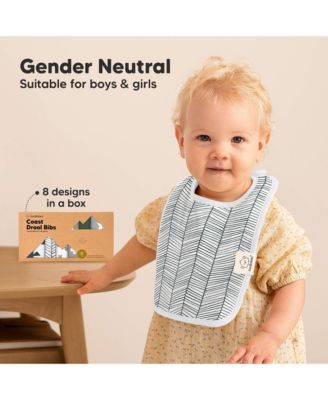 8-Pack Coast Baby Bibs for Boy, Girl, Drool Bibs, Baby Bib for Girls, Boys