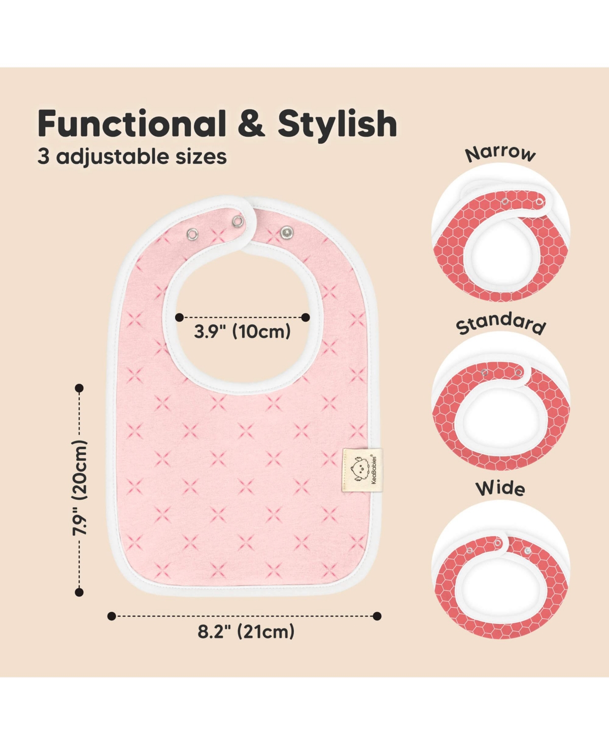 KeaBabies 8-Pack Coast Baby Bibs for Boy, Girl, Drool Bibs, Bib Girls, Boys