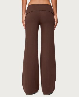 Women's Wide Leg Fold Over Pants