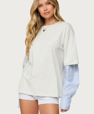 Women's Tailor Oversized Layered Top