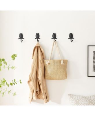 4 Piece Owl on Branch Decorative Wall Hook Set