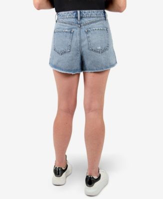 Juniors' Super High-Rise Denim Shorts