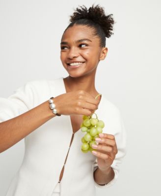 Triple Silver Sphere Cord Bracelet