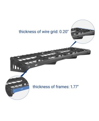 Heavy Duty Garage Wall Shelf MAX Series, Black — 48" X 16"