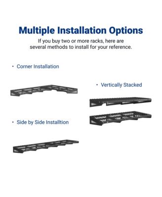 Heavy Duty Garage Wall Shelf MAX Series, Black — 48" X 24"