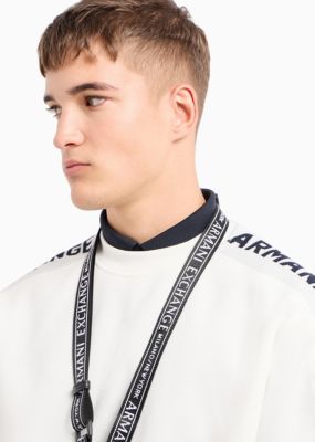 Men's Jacquard Logo Sleeve Crewneck Sweatshirt