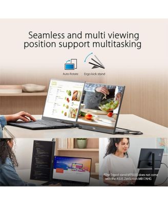 Tek MB17AHG 17.3 in. IPS Panel FHD 1920 x 1080 16-9 Scale 5 ms 144HZ 2XUSB-C HDMI Portable Monitor, Black