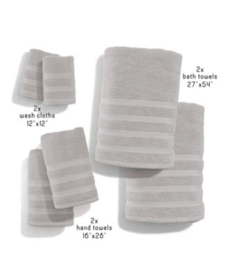 Luxury Soft & Absorbent 100% Ring Spun Cotton Towel Set for Bathroom, Shower, Spa - 6 Piece Set