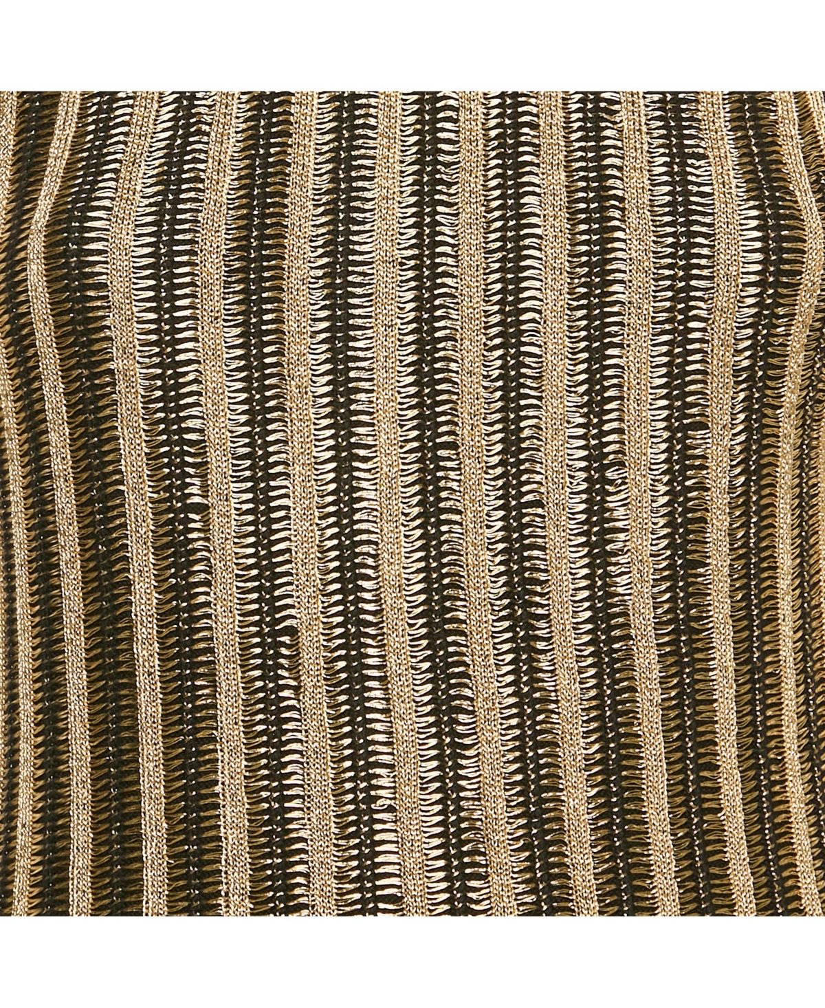 Pre-Owned Tom Ford Women's Black/gold Lurex Slinky Rib Knit Crewneck Maxi Dress