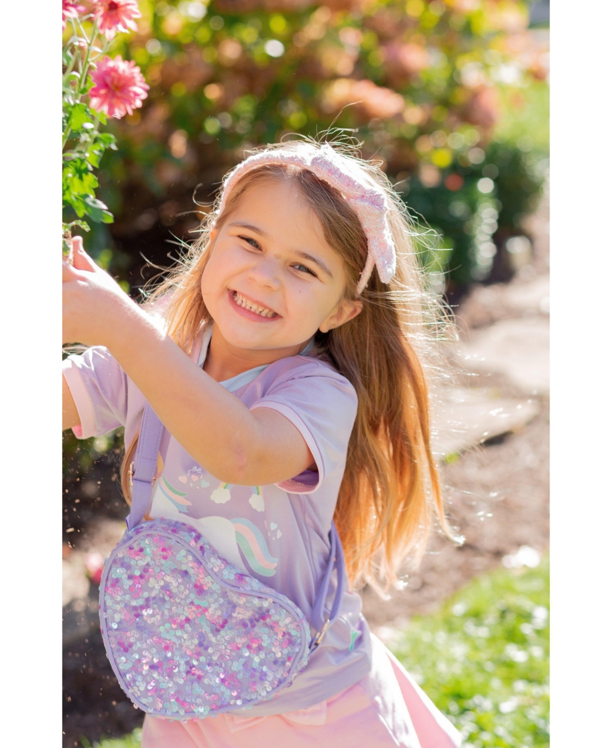 Bits & Bows Little Girls Little/Big Rainbow Unicorn T-Shirt