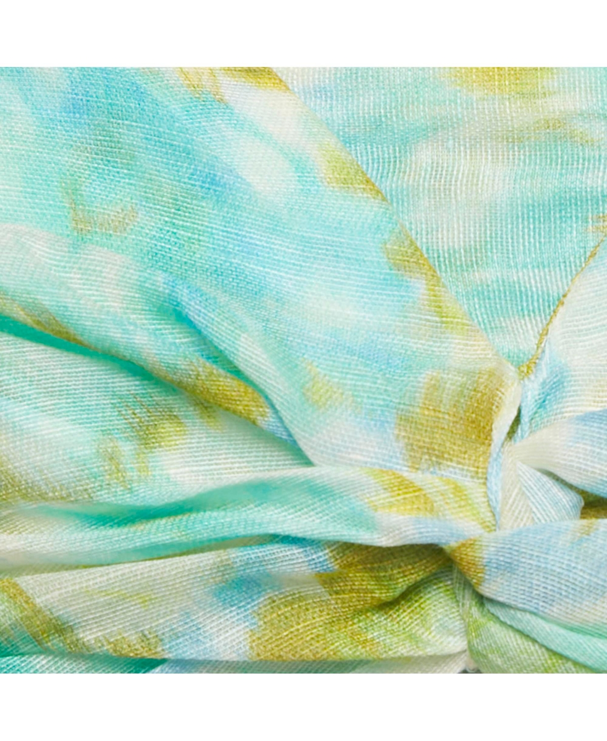 Pre-Owned Zimmermann Women's Abstract Print Linen Blend High-Tide Crop Top