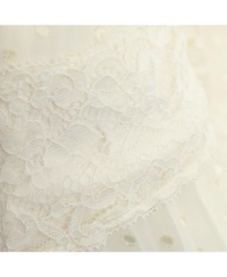 Women's Cream Espionage Sunburst Pleated Lace Skirt