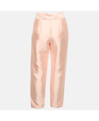 Women's Pink Satin Tie-Up Trousers