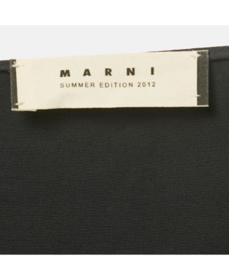 Women's Black Cotton Blend Pleated Knee Length Skirt