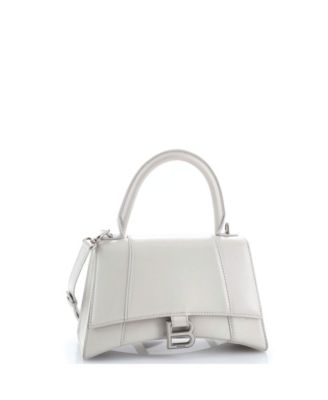 Small Hourglass Top Handle Bag Leather