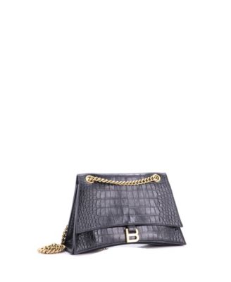 Medium Crush Chain Flap Bag Leather
