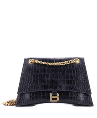 Medium Crush Chain Flap Bag Leather