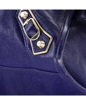 Medium City Classic Metallic Edge Bag Leather