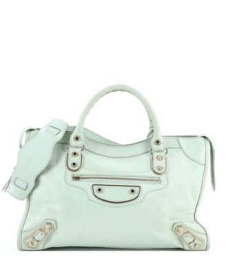 Medium City Classic Metallic Edge Bag Leather