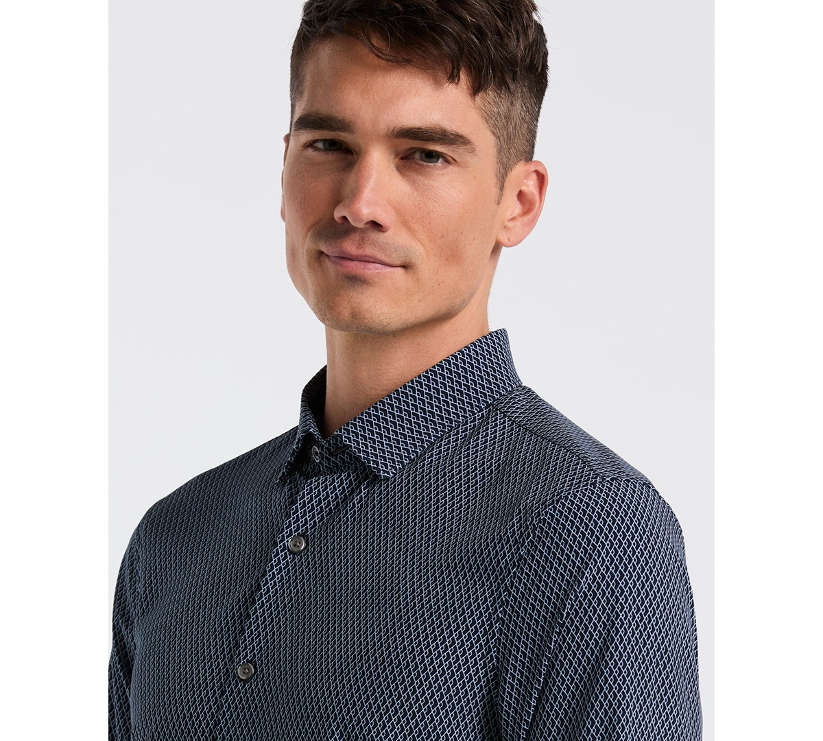 Perry Ellis Men's Slim-Fit Diamond Geo Print Shirt