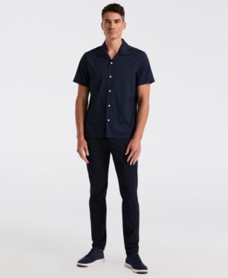 Men's Hexagon Pop Print Camp-Collar Shirt