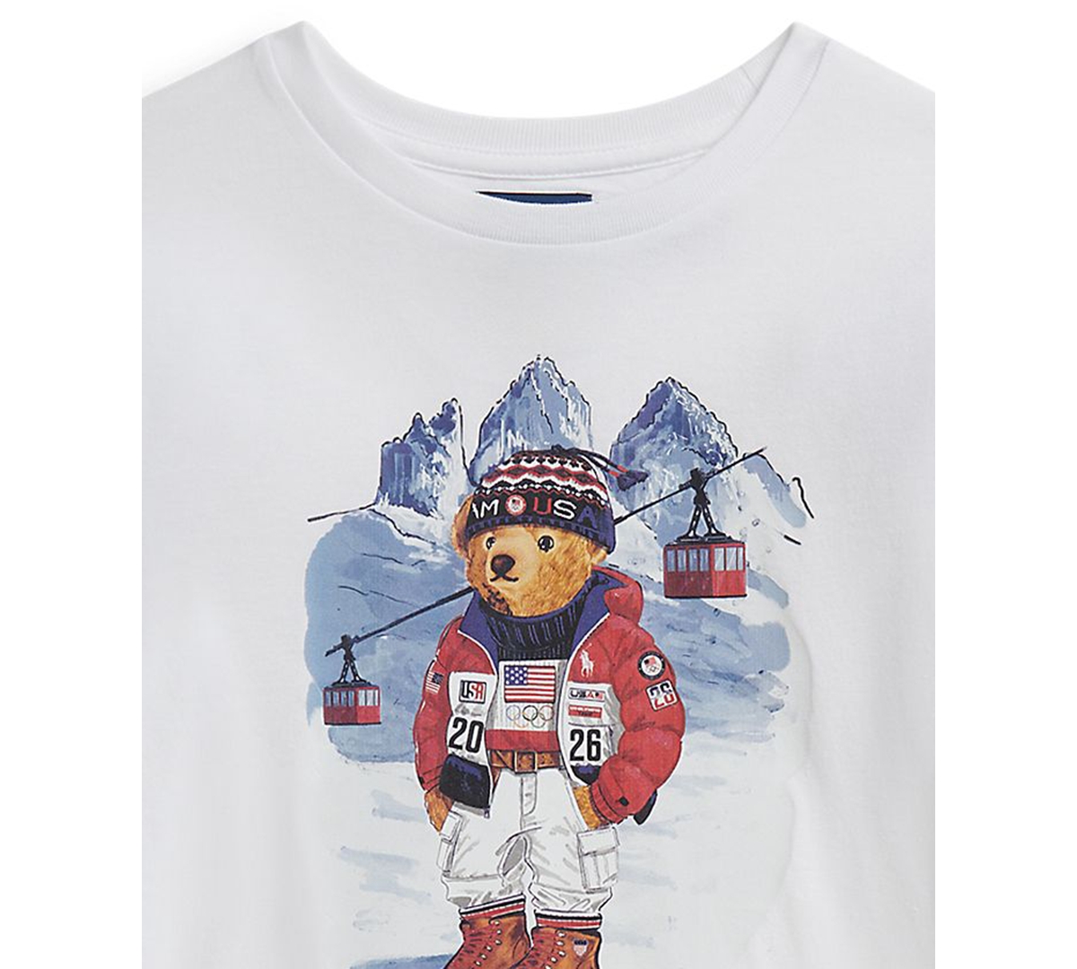 Polo Ralph Lauren Girls' 7-16 Team Bear T-Shirt