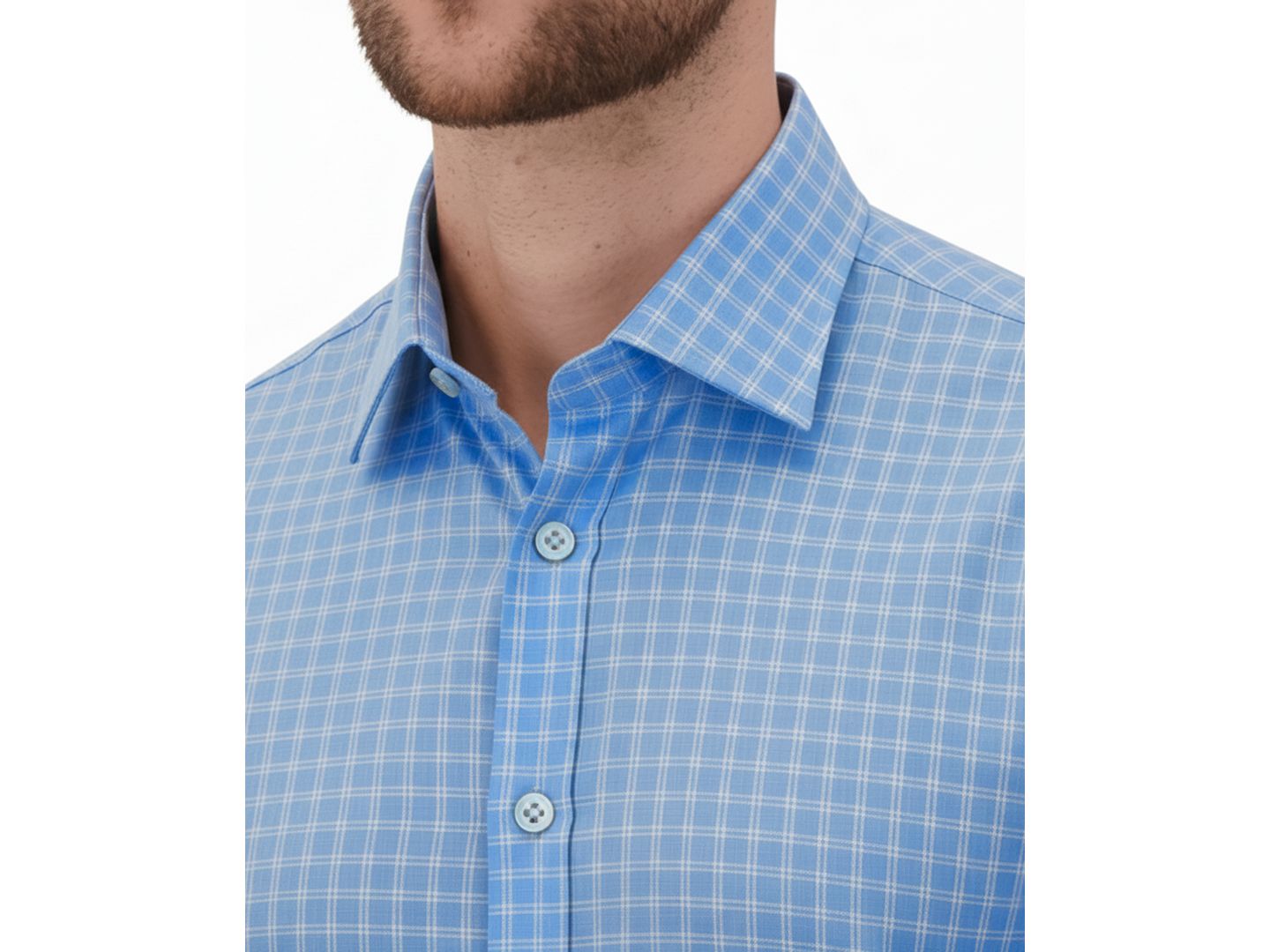 Мужская рубашка Report Collection 4-Way Tonal Geometric-Print Woven Dress Shirt, цвет: Синий — фото 2