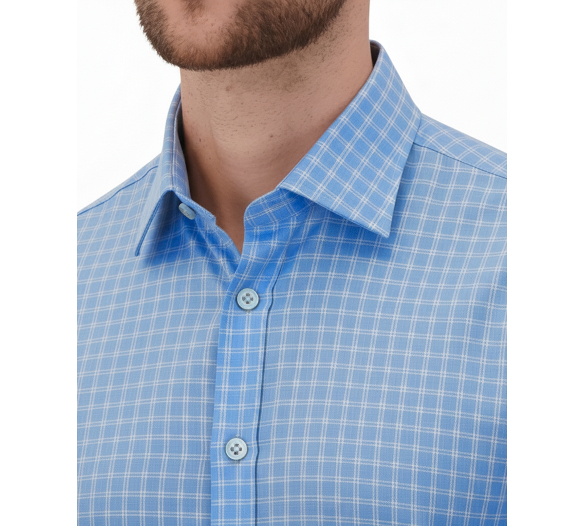 Report Collection Men's 4-Way Tonal Geometric-Print Woven Dress Shirt