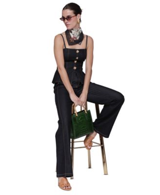 Women's Square Neck Peplum Top