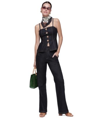 Women's Square Neck Peplum Top