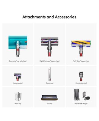 V15s Detect Submarine Wet &amp; Dry Vacuum Cleaner | Yellow/Nickel