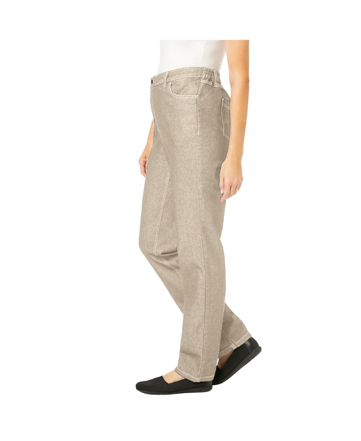 Woman Within Women's Perfect Cotton Back Elastic Denim Jean