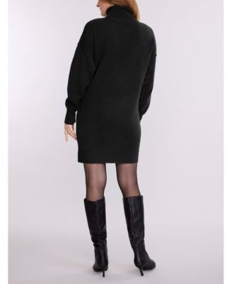 Maternity Motherhood Long Sleeve Turtleneck Sweater Tunic Dress